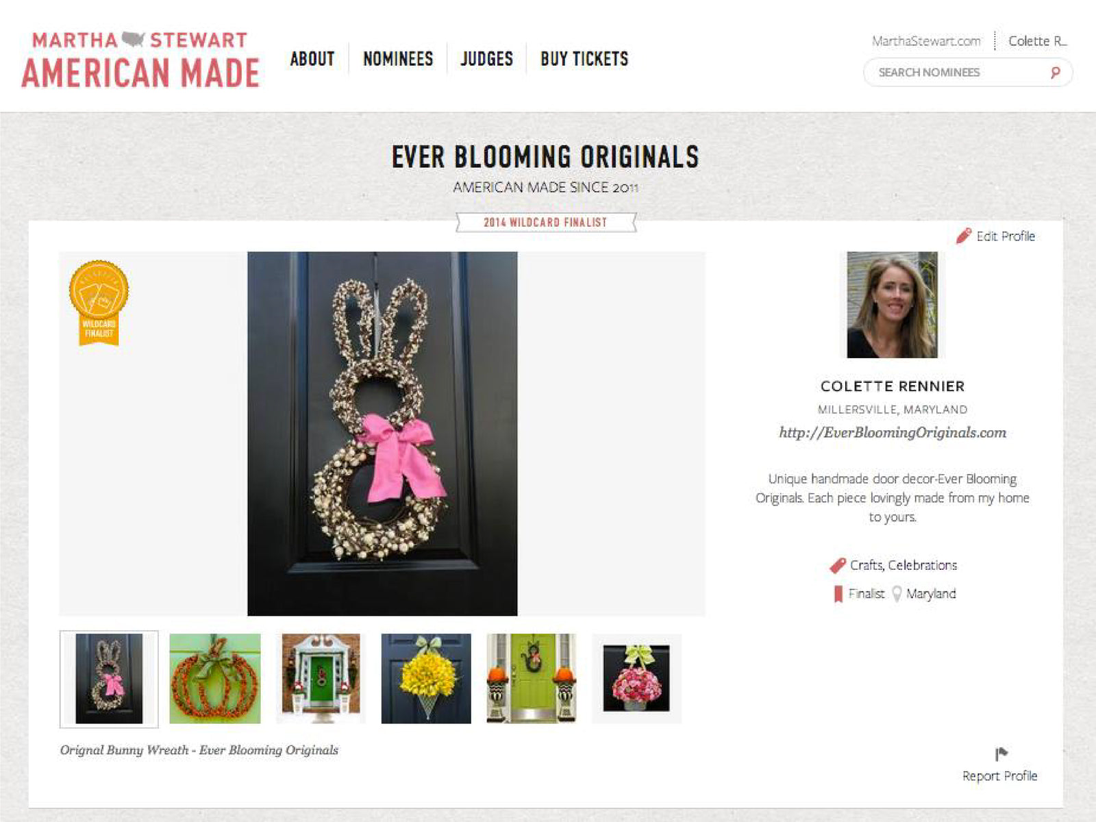 We're a Martha Stewart American Made Finalist