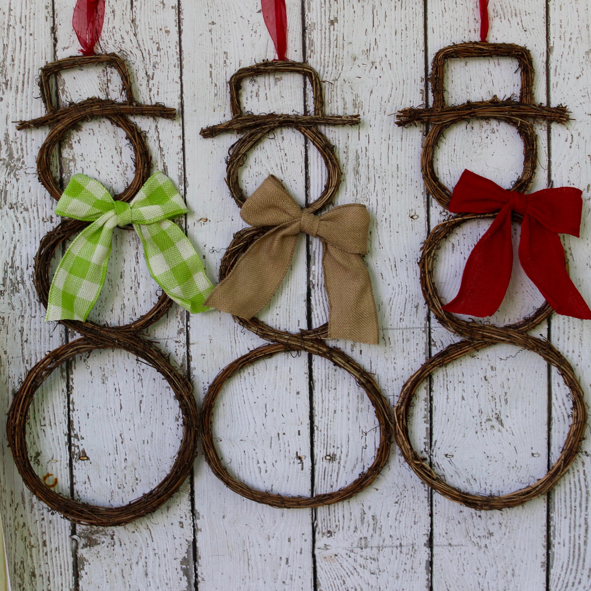 Grapevine Snowman Wreath