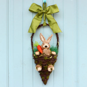 Easter Bunny in Basket Door Hanger