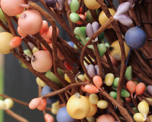 Mixed Spring Berry Wreath with Bow