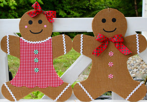 Gingerbread Man Door Hanger