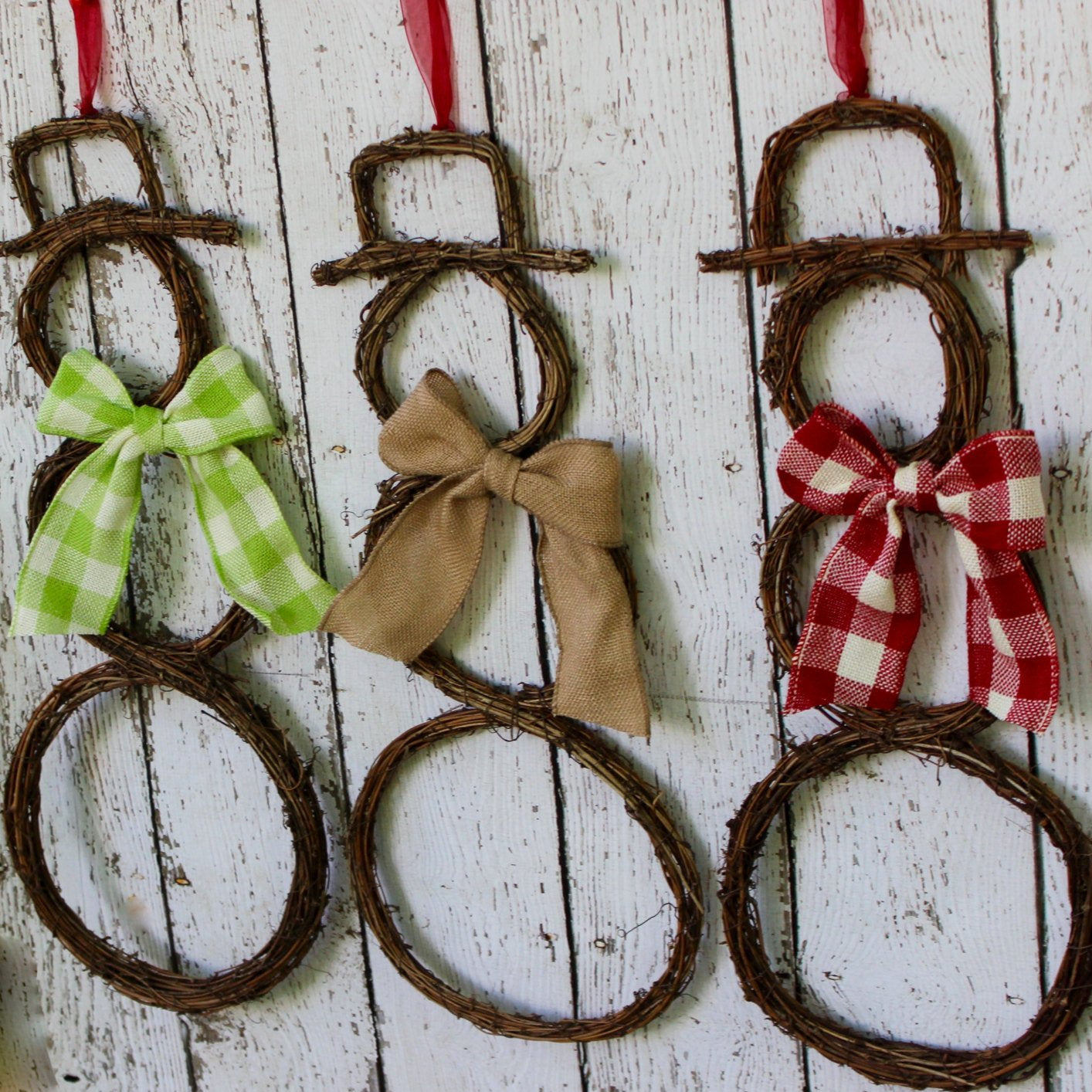 Grapevine Snowman Wreath