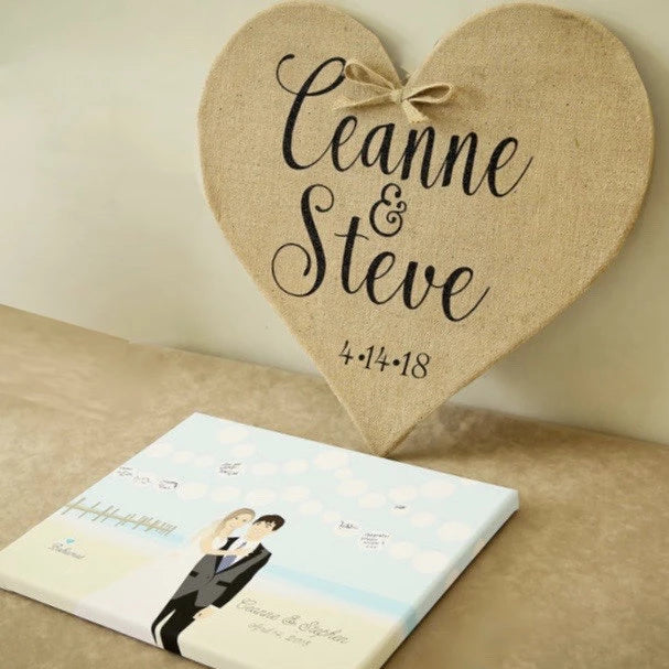 Rustic Burlap Heart Decoration