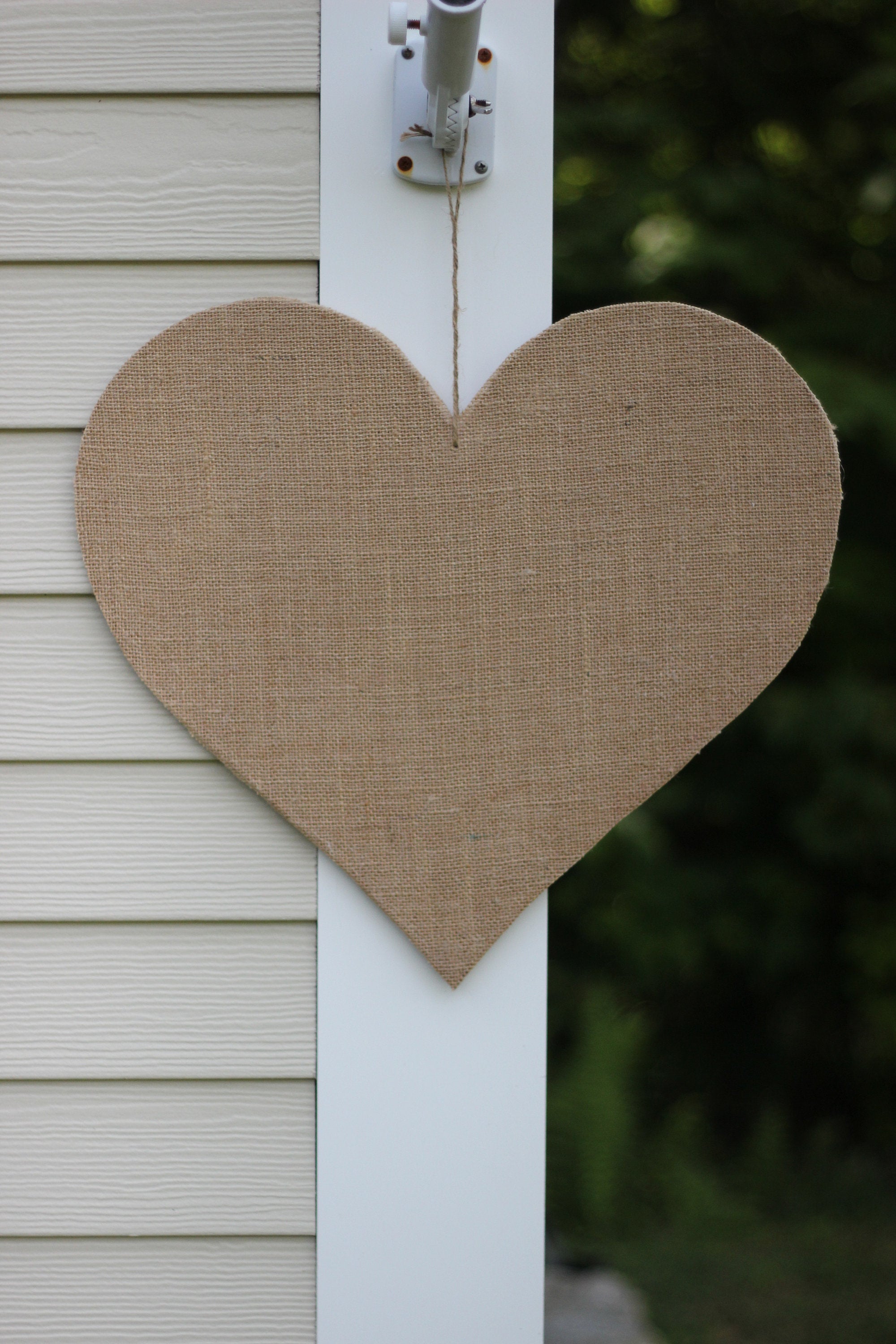 Rustic Burlap Heart Decoration