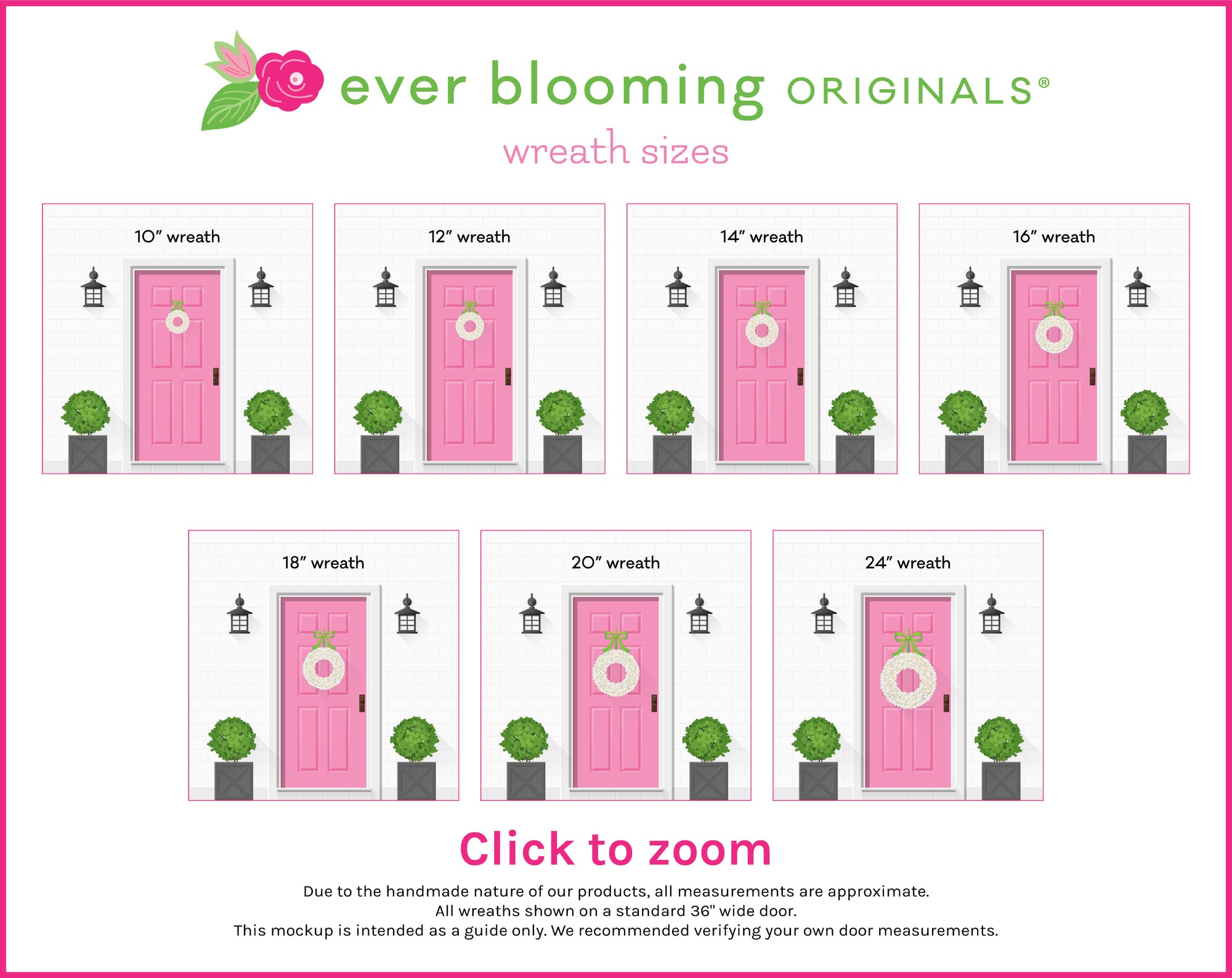 Pink and Green Berry Wreath with Bow