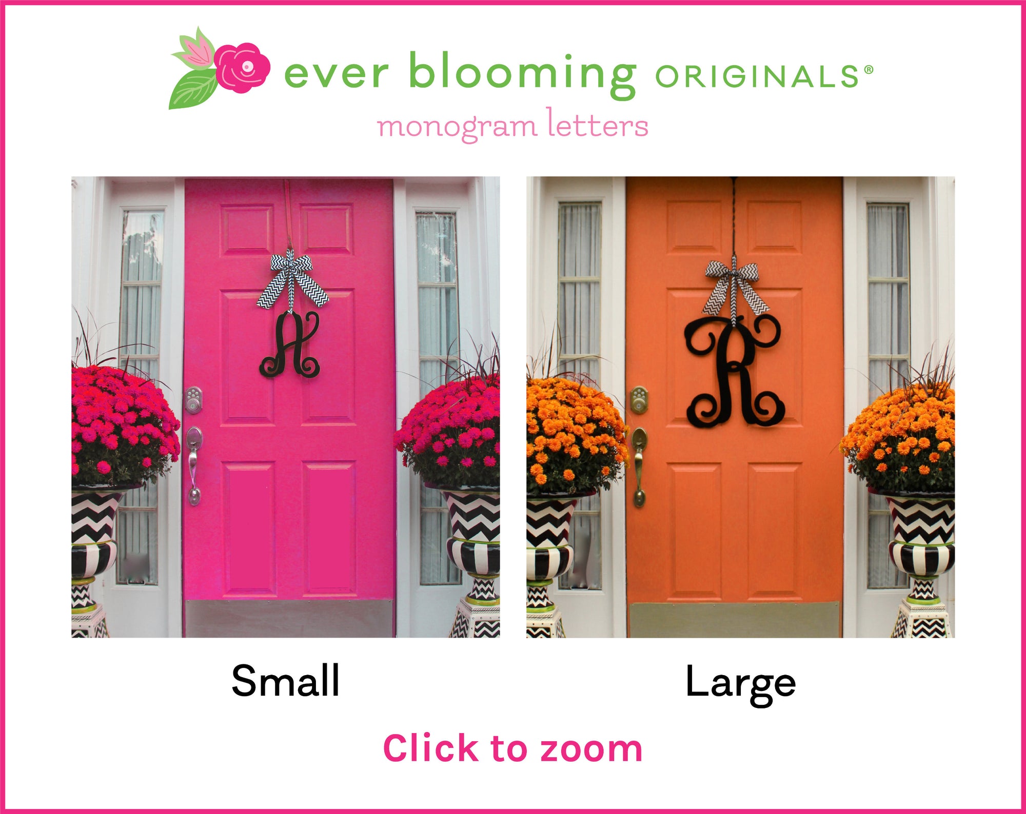 Monogram Door Hanger with Bow