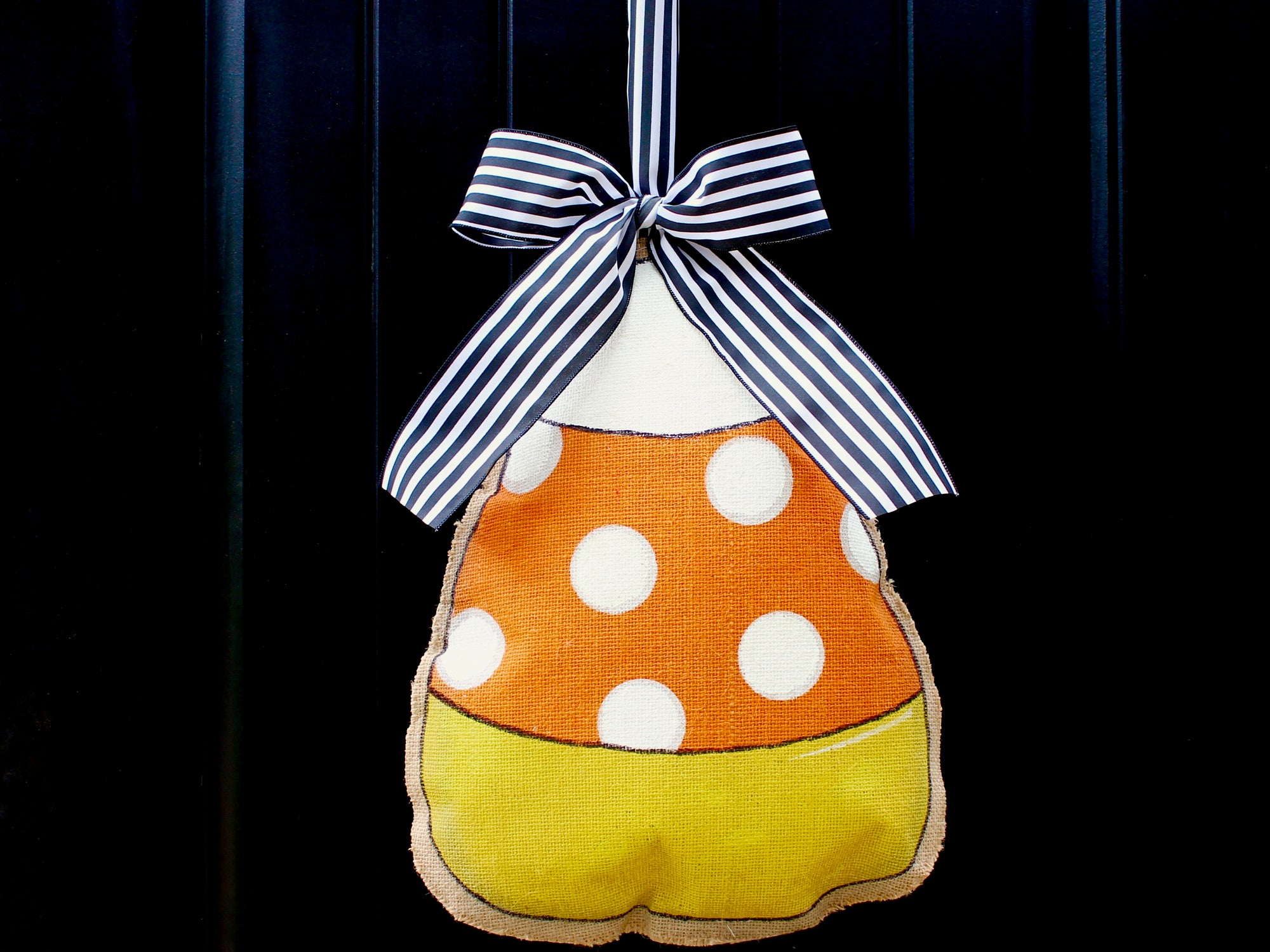 Candy Corn Door Hanger with Bow