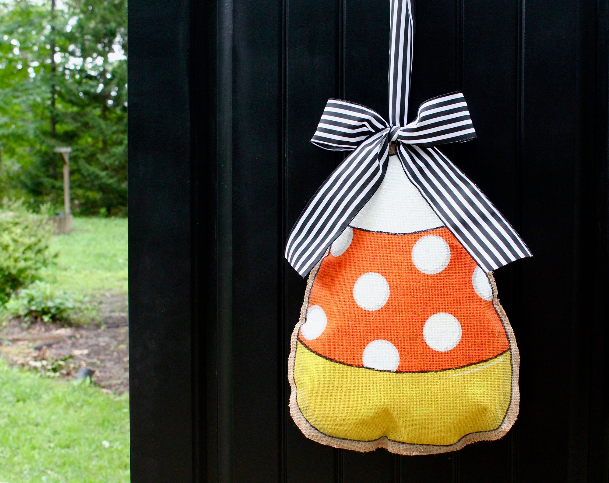 Candy Corn Door Hanger with Bow