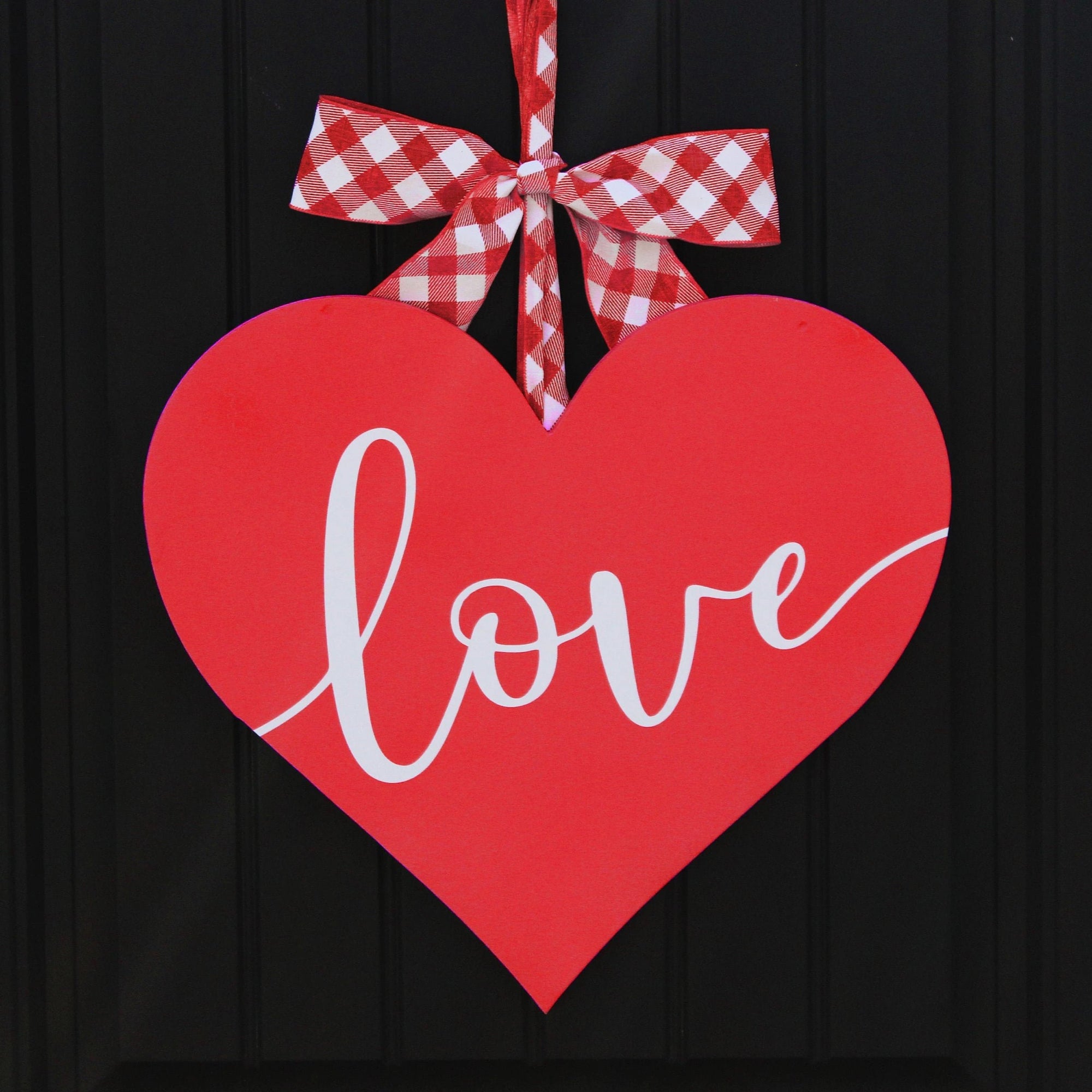 Wood Heart Door Hanger