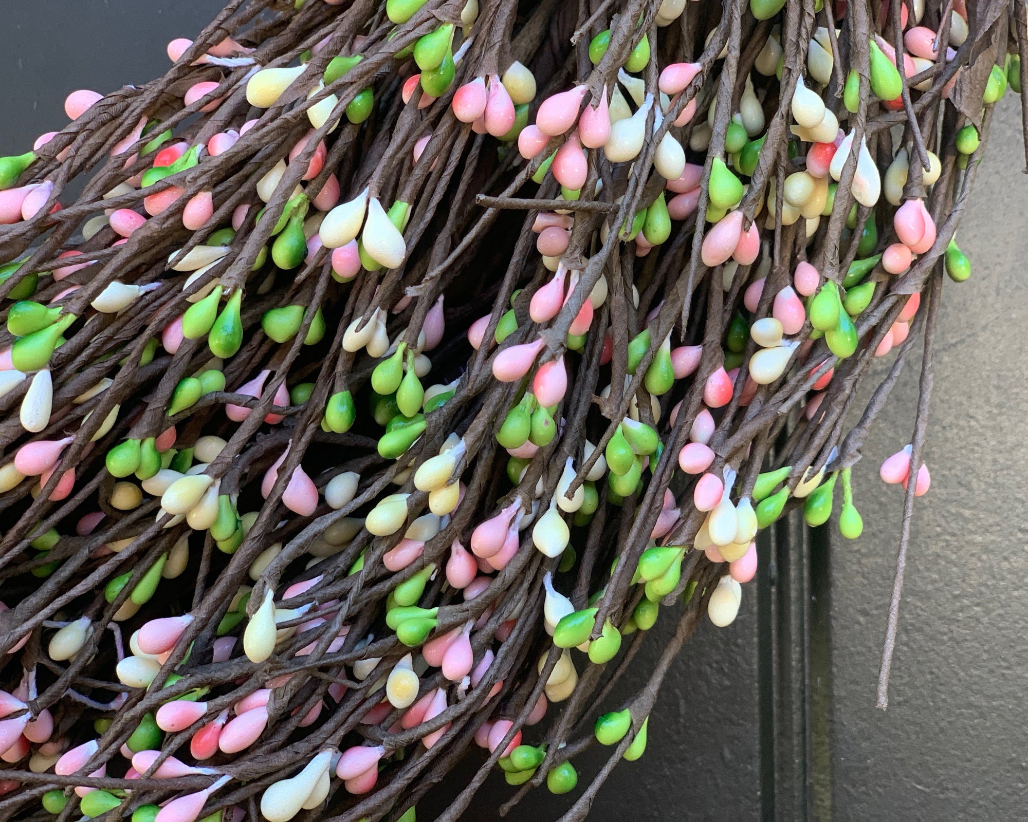 Easter Wreath - Spring Wreath - Pink Green Wreath