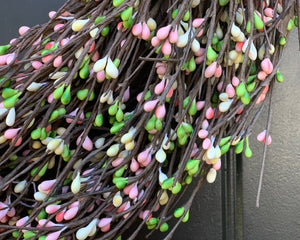 Easter Wreath - Spring Wreath - Pink Green Wreath