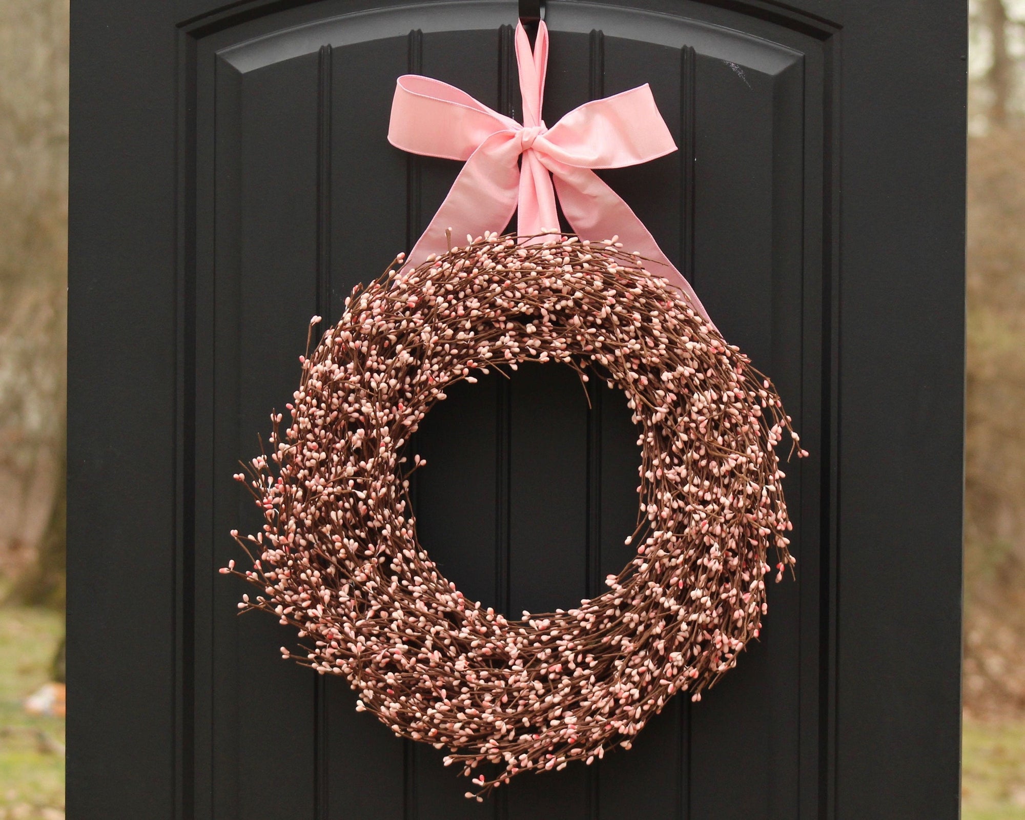Pink Pip Berry Wreath