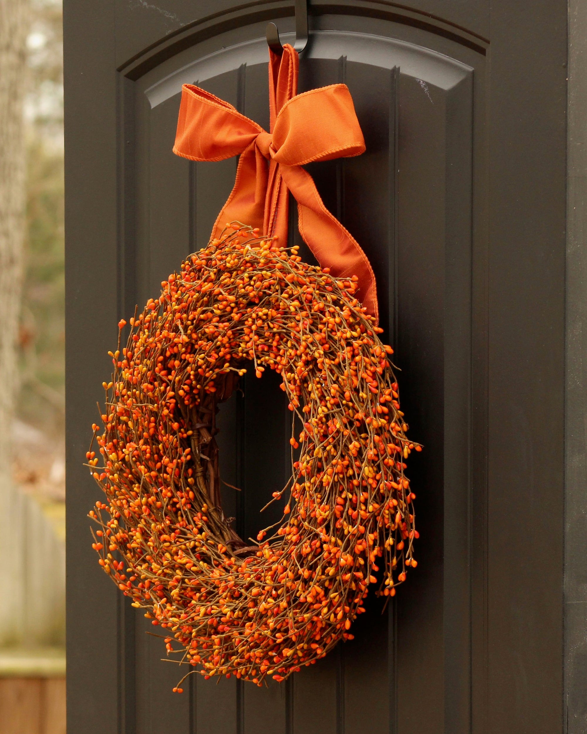 Shades of Orange Pip Berry Wreath