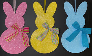 Glitter Bunny Door Hanger