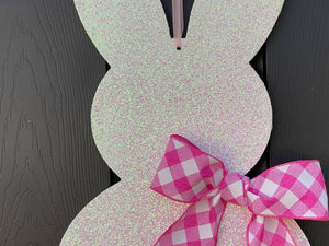 Glitter Bunny Door Hanger