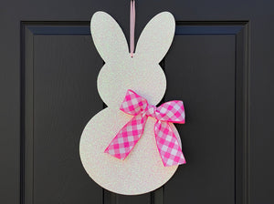 Glitter Bunny Door Hanger