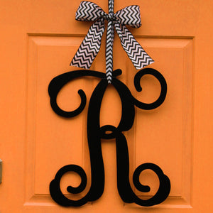 Monogram Door Hanger with Bow