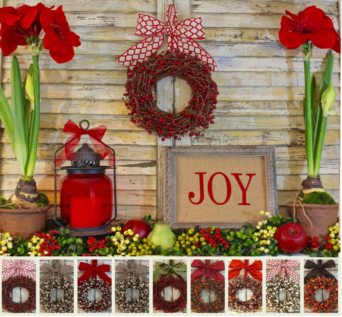 Mini Berry Wreath with Bow