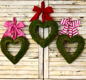 Moss Heart Door Hanger