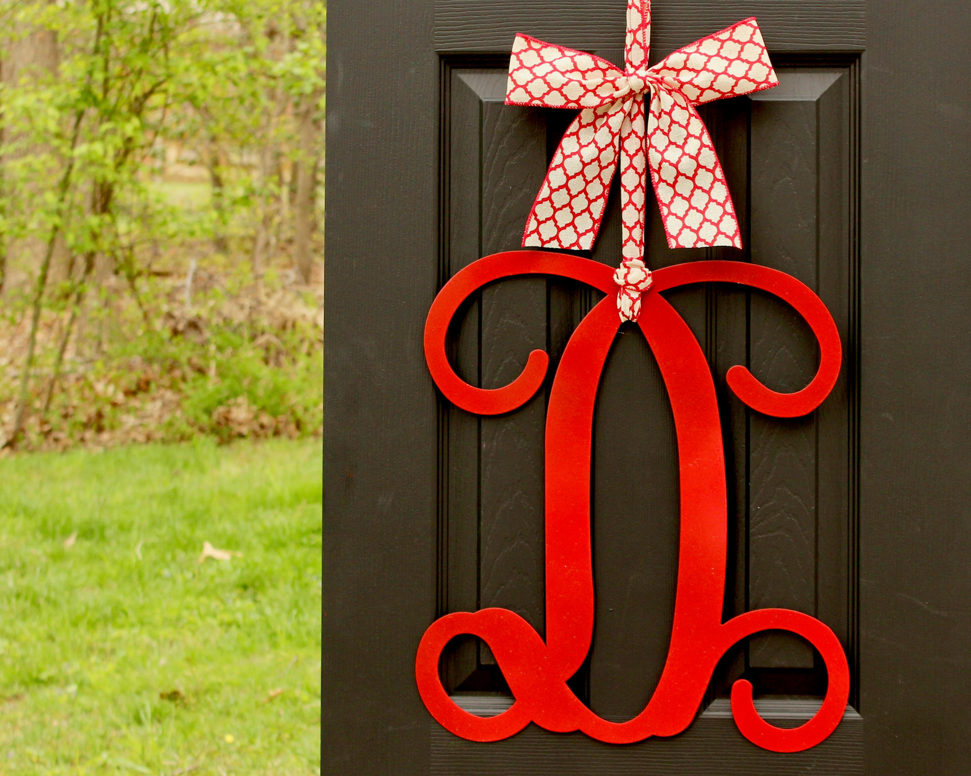 Monogram Door Hanger with Bow