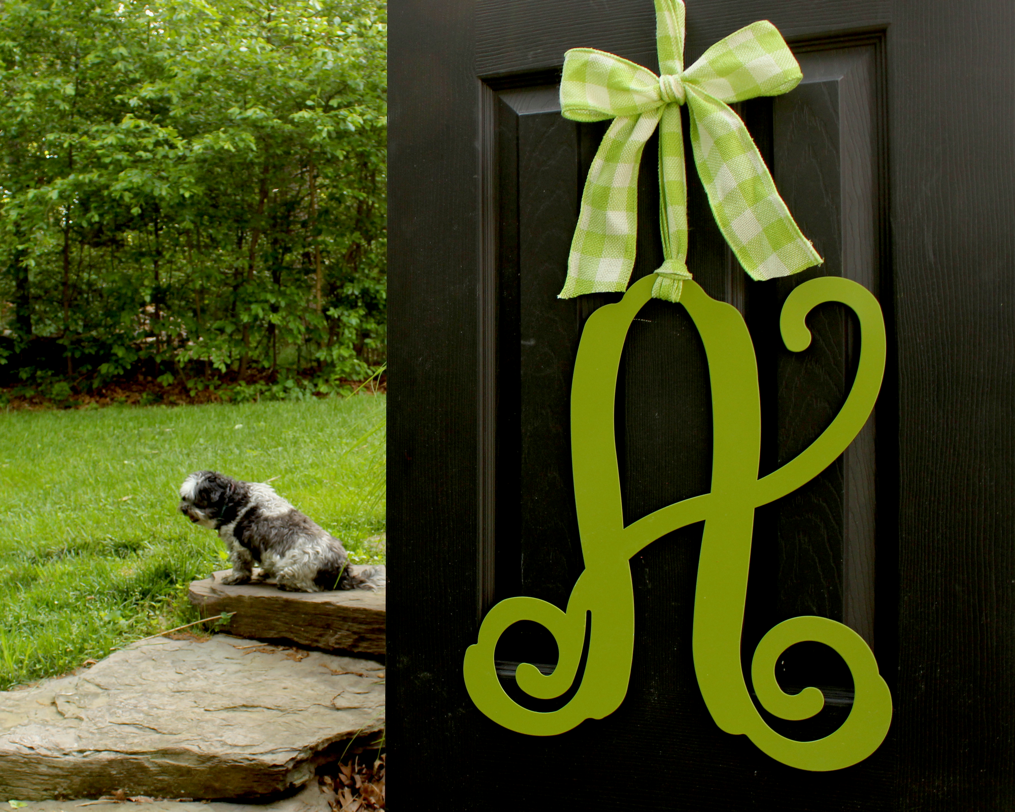 Monogram Door Hanger with Bow