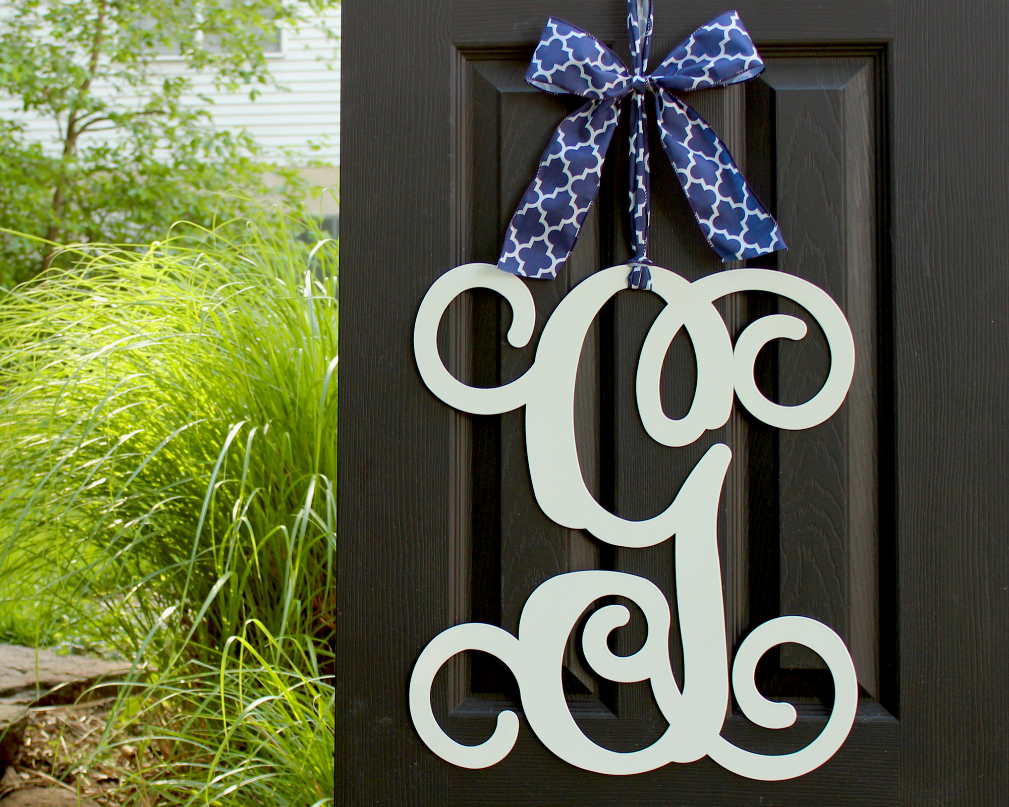 Monogram Door Hanger with Bow