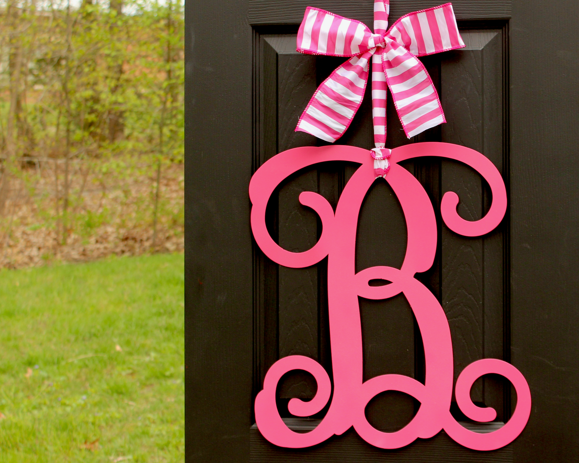 Monogram Door Hanger with Bow