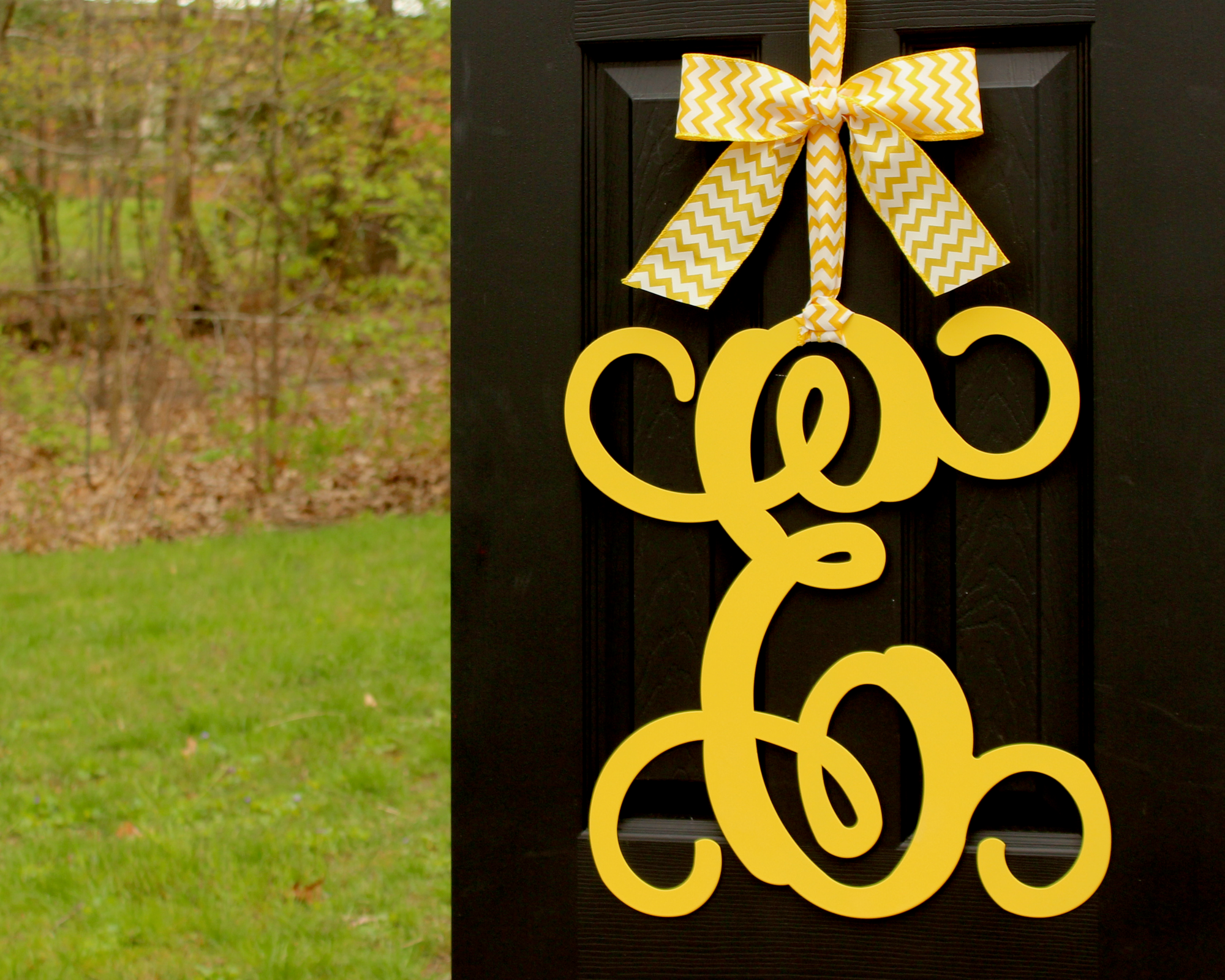Monogram Door Hanger with Bow